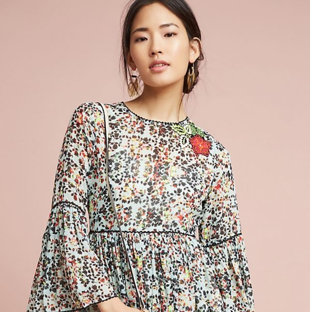 Anthropologie by Bhanuni Libra Embroidered Dress 2
